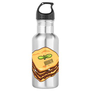 Garrafa Ilustração de desenho animado de Lasagna