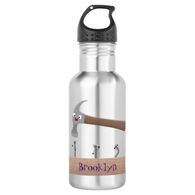 Garrafa Ilustração de desenho animado, engraçada e de mart (Frente)