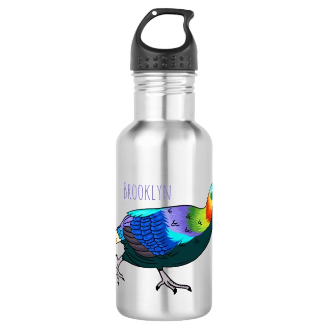 Garrafa Ilustração de desenho animado monal de aves do Him (Frente)