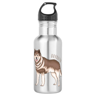 Garrafa Ilustração de desenho animado siberiano husky