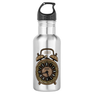 Garrafa Ilustração do desenho do relógio do alarme