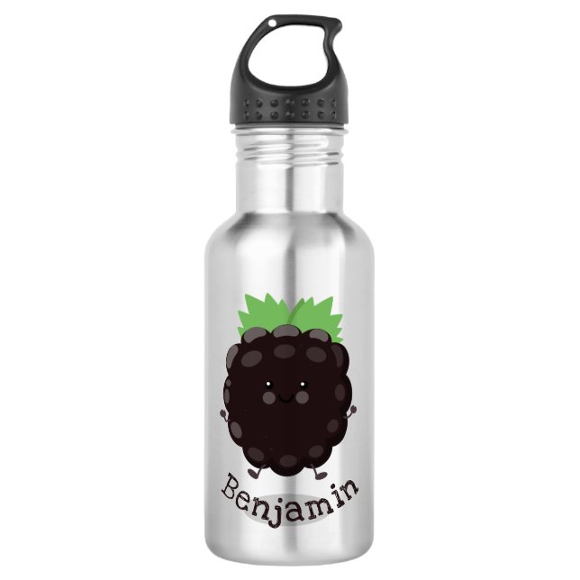 Garrafa Imagem de desenho animado roxo de amora doce e fel (Frente)