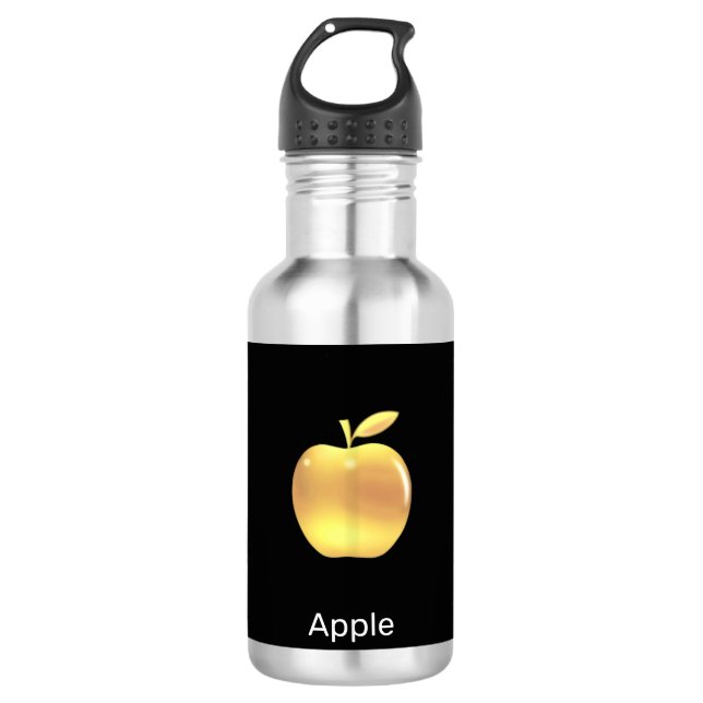 Garrafa Imagem de maçã dourada personalizada elegante & te (Frente)