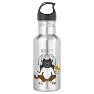 Garrafa Imagem do desenho do macaco Cotton Top Tamarin
