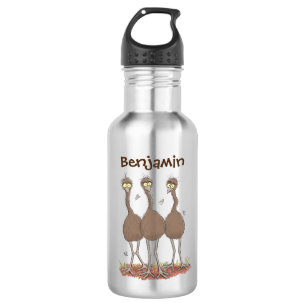 Garrafa Imagem engraçada do desenho animado emu australian