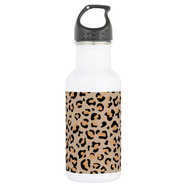 Garrafa Impressão de leopardo, manchas de leopardo, leopar (Frente)