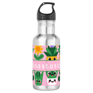 Garrafa Impressão de planta em vaso personalizável fofa