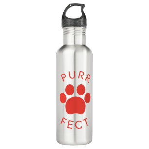Garrafa Impressão do Cat Perfect Red Purr Paw