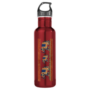 Garrafa impressão dourado vermelho Waterbottle 24oz ou