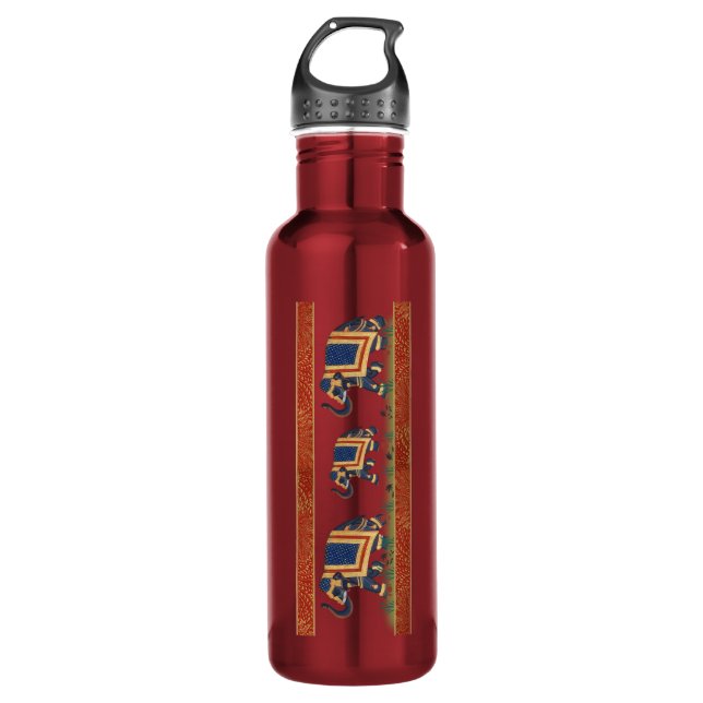 Garrafa impressão dourado vermelho Waterbottle 24oz ou (Frente)