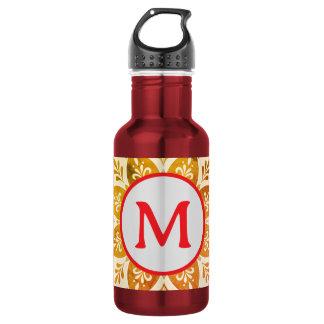 Garrafa Iniciais de Monograma Boho Mandala