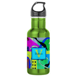 Garrafa Inspiração Abstrato de Moda Amarela do Matisse