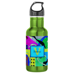 Garrafa Inspiração Abstrato de Moda Amarela do Matisse