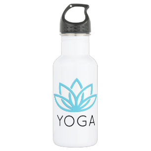 Garrafa Ioga Lotus simples azul Waterbottle