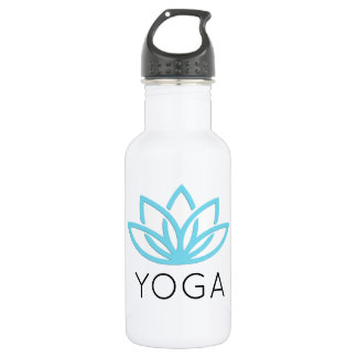 Garrafa Ioga Lotus simples azul Waterbottle