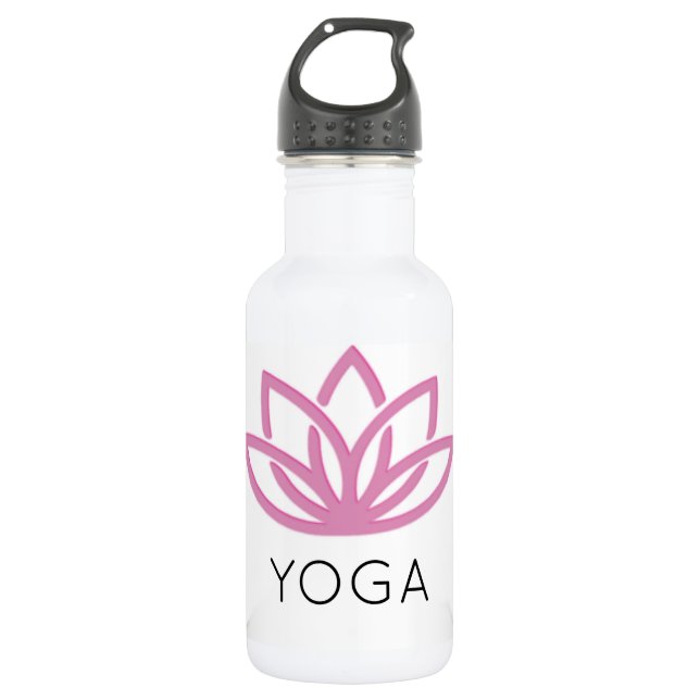 Garrafa Ioga Lotus simples Waterbottle (Frente)