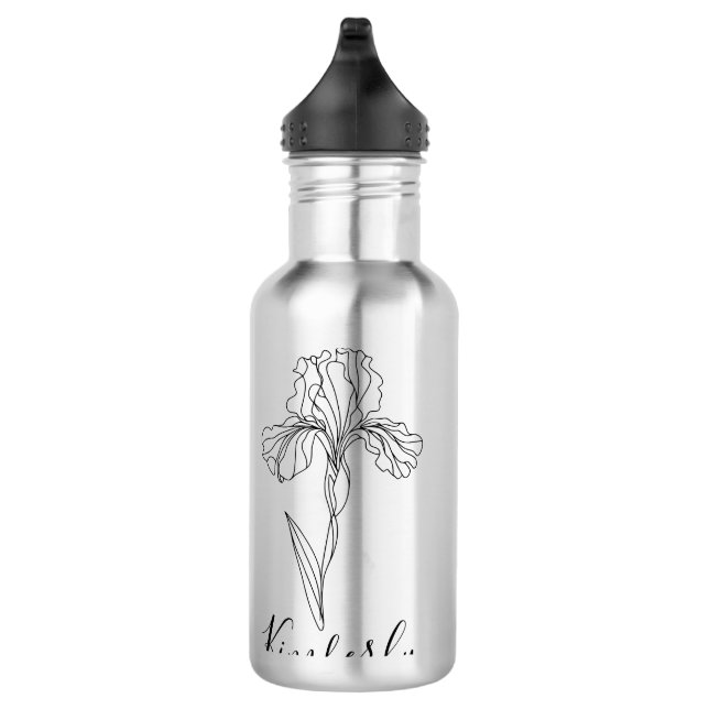 Garrafa Íris personalizada de fevereiro Flor de Nascimento (Direita)