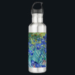 Garrafa Irises Vincent van Gogh<br><div class="desc">Irlandeses (1889) Vincent van Gogh. Uma bela paisagem de verão. Os irlandeses azuis florescem num leito florido num jardim verde. Reprodução de famosas imagens de arte no dominio público.</div>