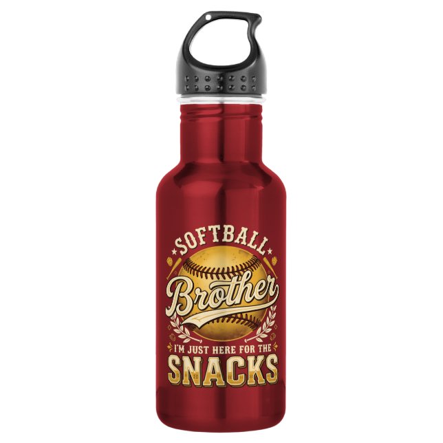 Garrafa Irmão de Softball Divertido Lanches Esportes (Frente)