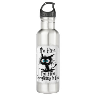 Garrafa It's Fine I'm Fine Everything Is Fine Funny Black