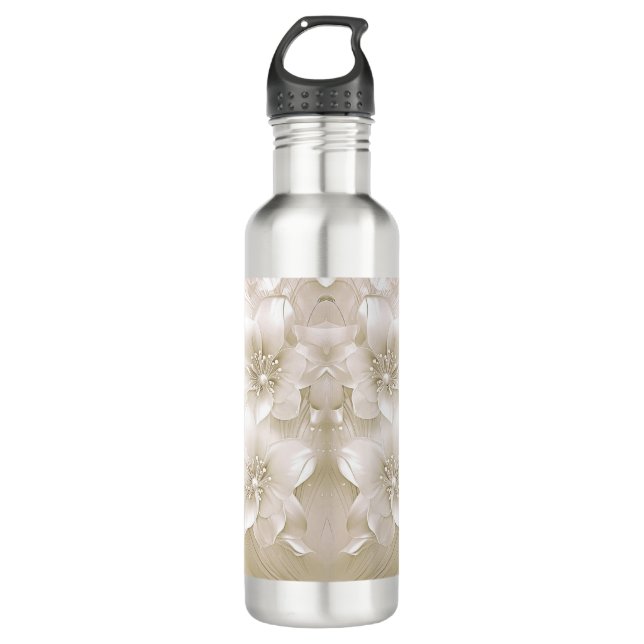 Garrafa Ivory White Flowers Water Bottle