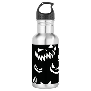 Garrafa Jack O Lanterna Pumpkin Rosto Preto e Branco