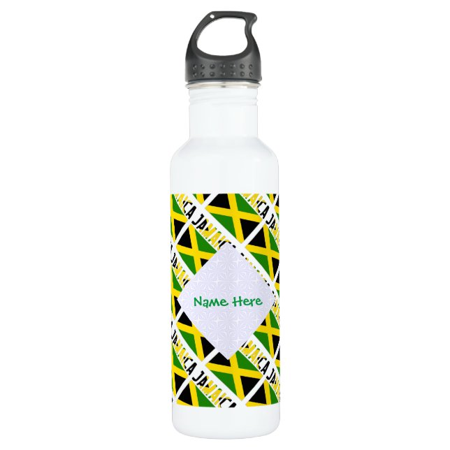 Garrafa Jamaican Flag e Jamaica Tilada Personalizada (Frente)
