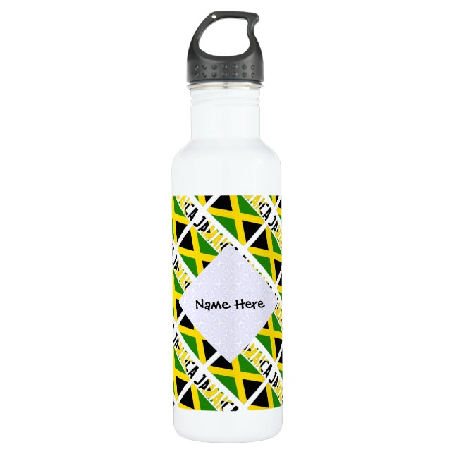 Garrafa Jamaican Flag e Jamaica Tilada Personalizada (Frente)
