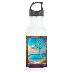 Garrafa Janela com Suncatcher Sobrevendo ao Oceano