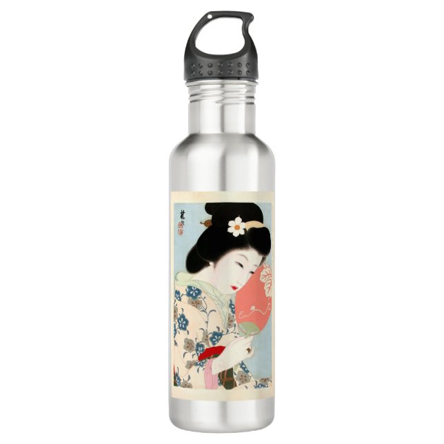 Garrafa Japonês Clássico Geisha Lady Art (Frente)