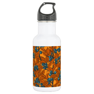 Garrafa Jardim de mirtilo, azul e laranja