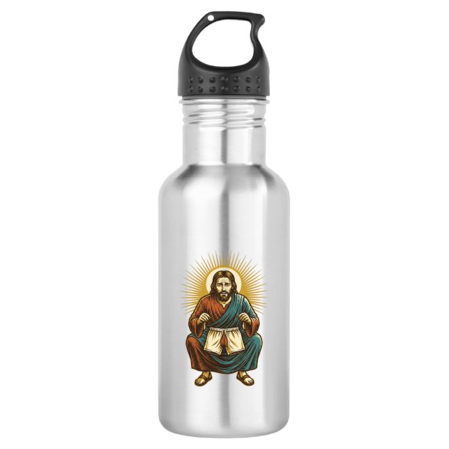 Garrafa Jesus Ajustando Cueca Incomoda no Meio da Agachada (Frente)