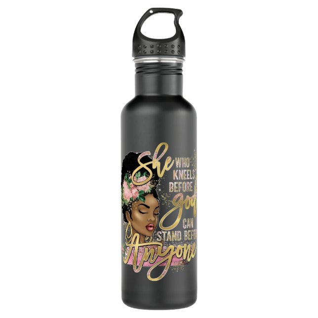 Garrafa Jesus Black Girl She Who Kneels Before God Christi (Frente)