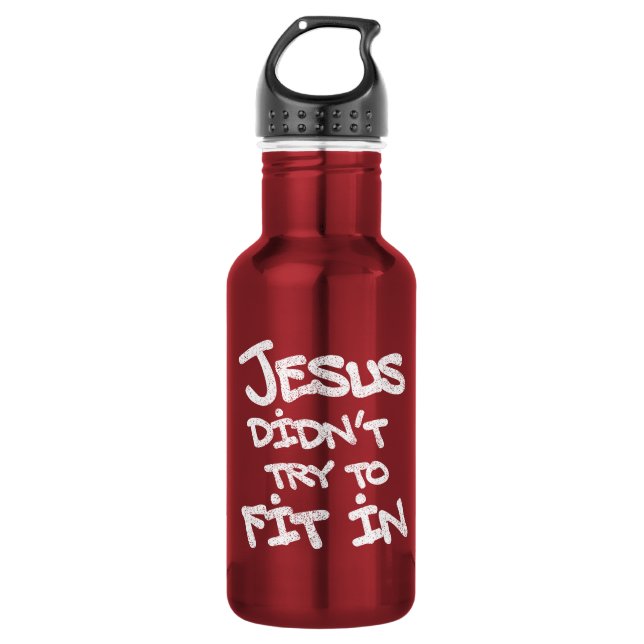 Garrafa Jesus Não Tentou Se Encaixar Graffiti Grunge Engra (Frente)