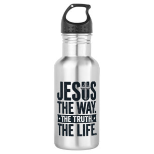 Garrafa Jesus O Caminho A Verdade A Vida Camiseta Cristã