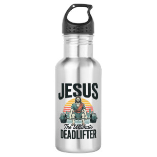 Garrafa Jesus O Levantador de Peso Morto Definitivo Vintag