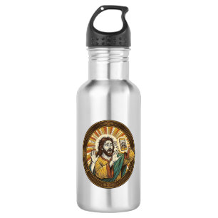 Garrafa Jesus Selfie Acidental com Câmera Frontal e Papada