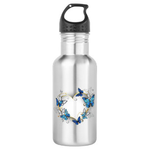 Garrafa Jewelry Heart with Butterflies Morpho