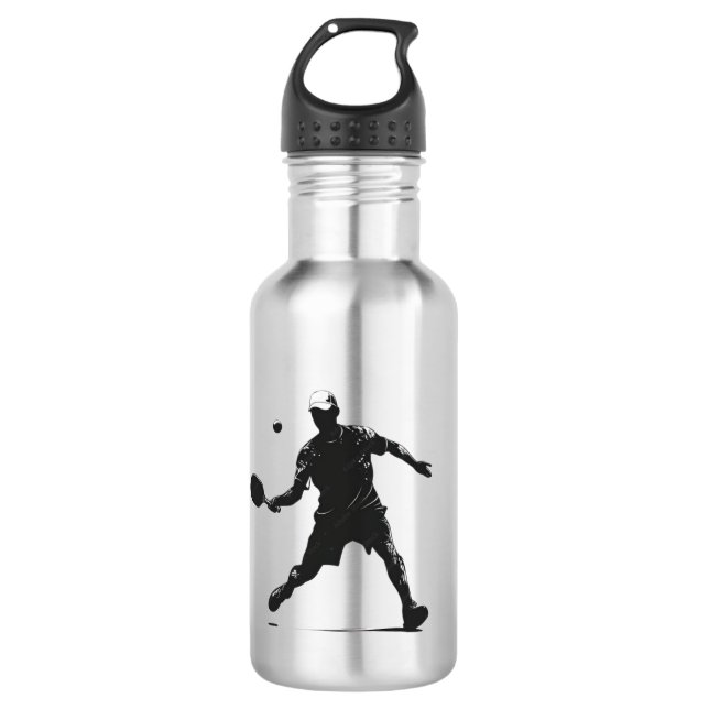 Garrafa Jogador de Pickleball Silhout Design (Frente)