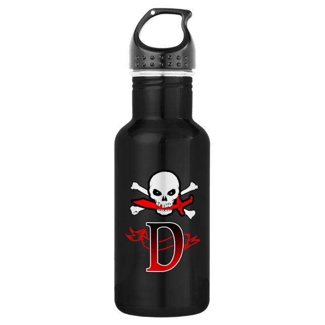 Garrafa Jolly Roger D Monograma Inicial (Frente)