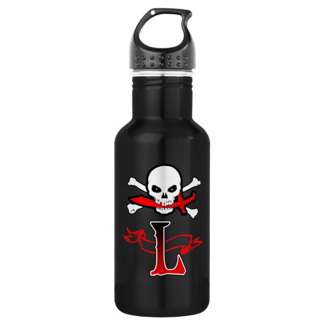 Garrafa Jolly Roger L Monograma Inicial (Frente)