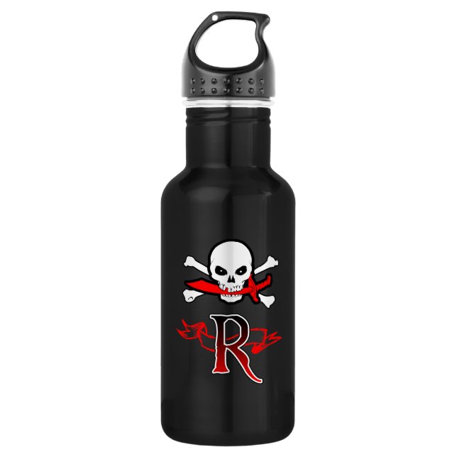 Garrafa Jolly Roger R Monograma Inicial (Frente)