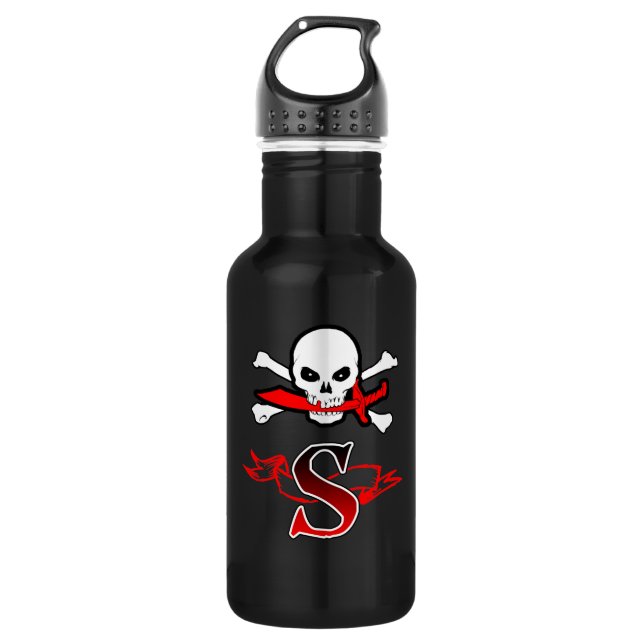 Garrafa Jolly Roger S Monograma Inicial (Frente)