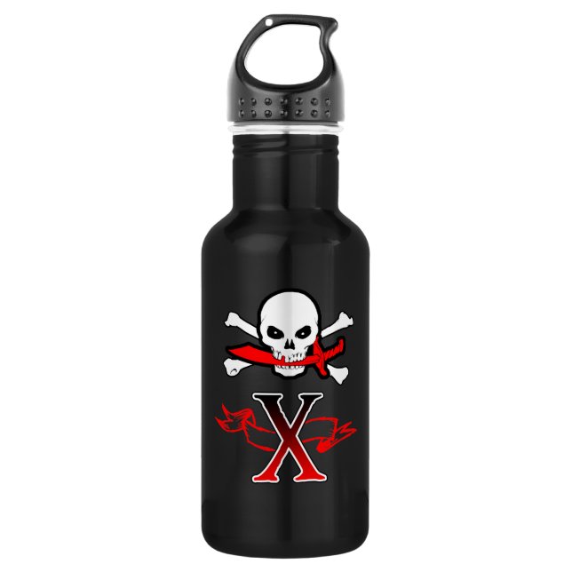 Garrafa Jolly Roger X Monograma Inicial (Frente)