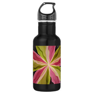 Garrafa Joy, verde rosa, Antracite Fantasia Flor Fractal