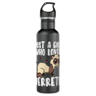 Garrafa Just A Girl Who Loves Ferrets Cute Weasel Ferret C