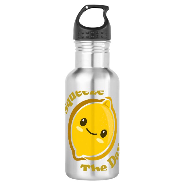 Garrafa Kawaii Cute Lemon Squeze O Dia Da Comida Engraçada (Frente)