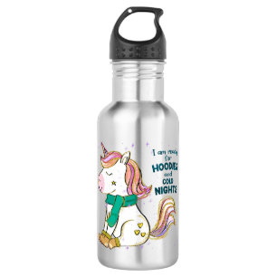 Garrafa Kawaii Unicorn   Inverno e Hoodies