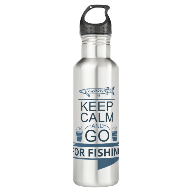 Garrafa Keep calm and go for fishing (Frente)