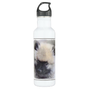 Garrafa Keeshond Puppy Painting - Arte de Cachorro Origina